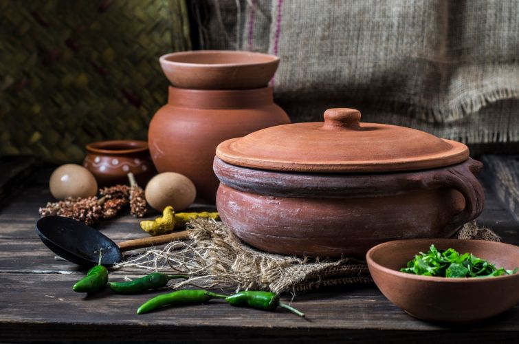 10 inch currypot Clay Curry Pot