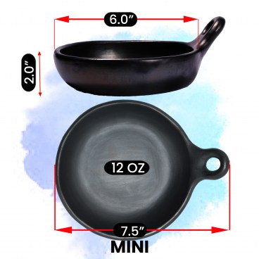 Black Clay, La Chamba Round Sauté Pan