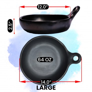 Black Clay, La Chamba Round Sauté Pan