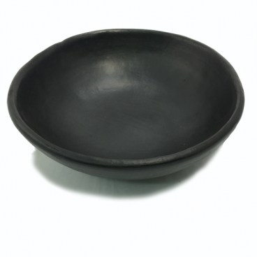 Black Clay, La Chamba Deep Plate with Exotic Fruit