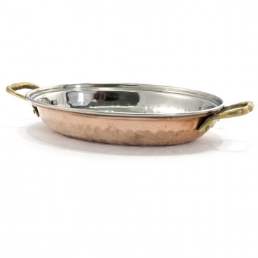 Indian Hammered Copper Mughlai Rice Server