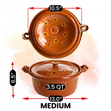 Mexican Lidded Cazuela - Medium